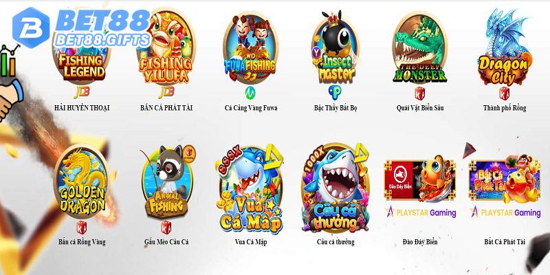 Bắn cá Bet88 sở hữu ba sảnh game hàng đầu châu Á, đảm bảo chất lượng 